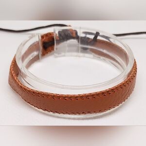 Men's‎ leather bracelet brown new e47